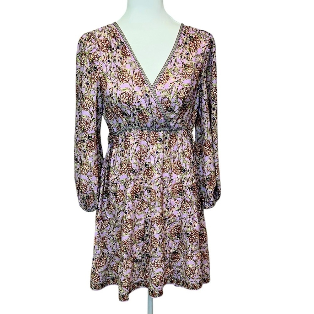 Max Studio London Floral V-Neck Dress